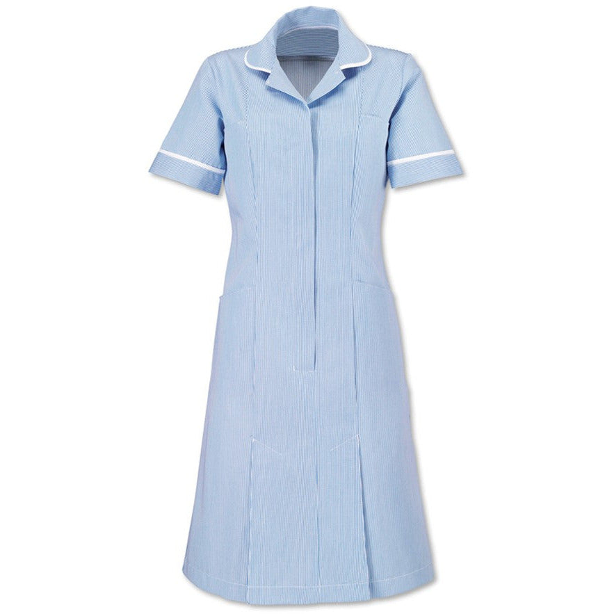 Women's Stripe Nursing Dress with Rounded Collar