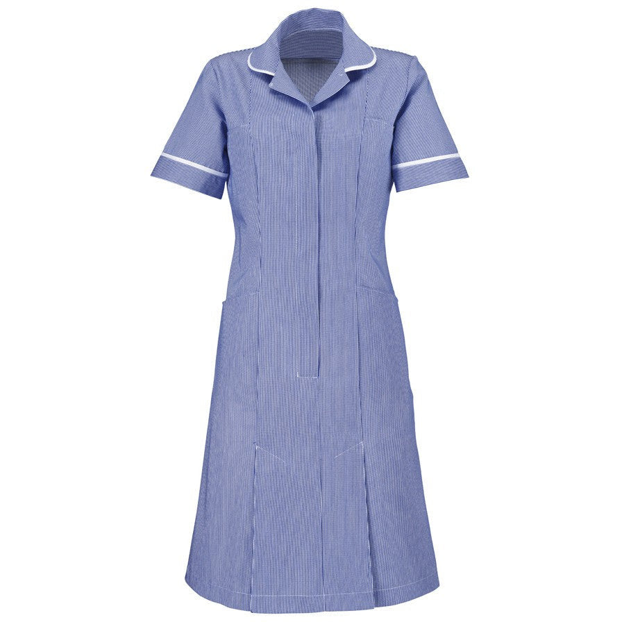 Women's Stripe Nursing Dress with Rounded Collar