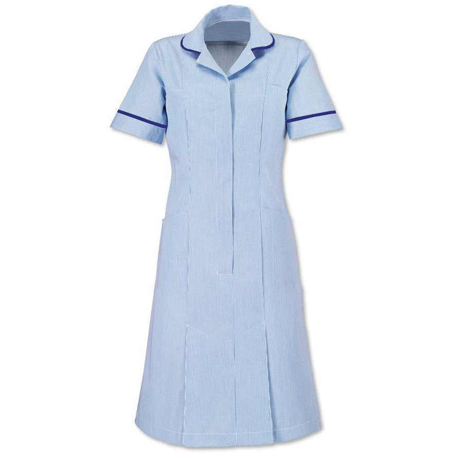 Women's Stripe Nursing Dress with Rounded Collar