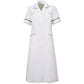 Women's White Dress with Contrasting Trim