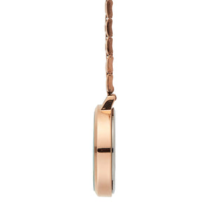 Annie Apple Nurses Fob Watch - Meraki - Pearl/Rose Gold - Link - 35mm