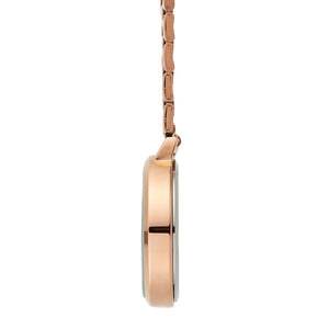 Annie Apple Nurses Fob Watch - Meraki - Silver/Rose Gold - Link - 35mm