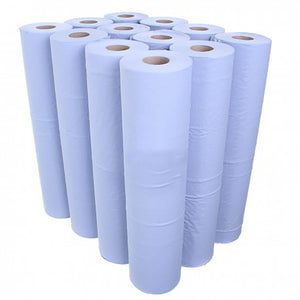 Essentials Blue Couch Roll 20" - 2ply - 40m x 500mm - Case of 12