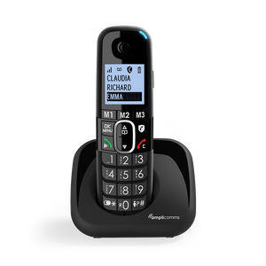 Amplicomms BigTel 1502 Black Duo - Cordless Phone