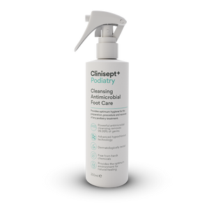 Clinisept+ Podiatry 250ml Trigger Spray Bottle (Professional & Home use)