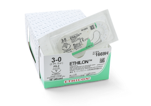 ETHILON suture - Monofilament - black - 6-0 - 45cm - 1 x Reverse Cutting Prime - 11mm - 3/8C - 12