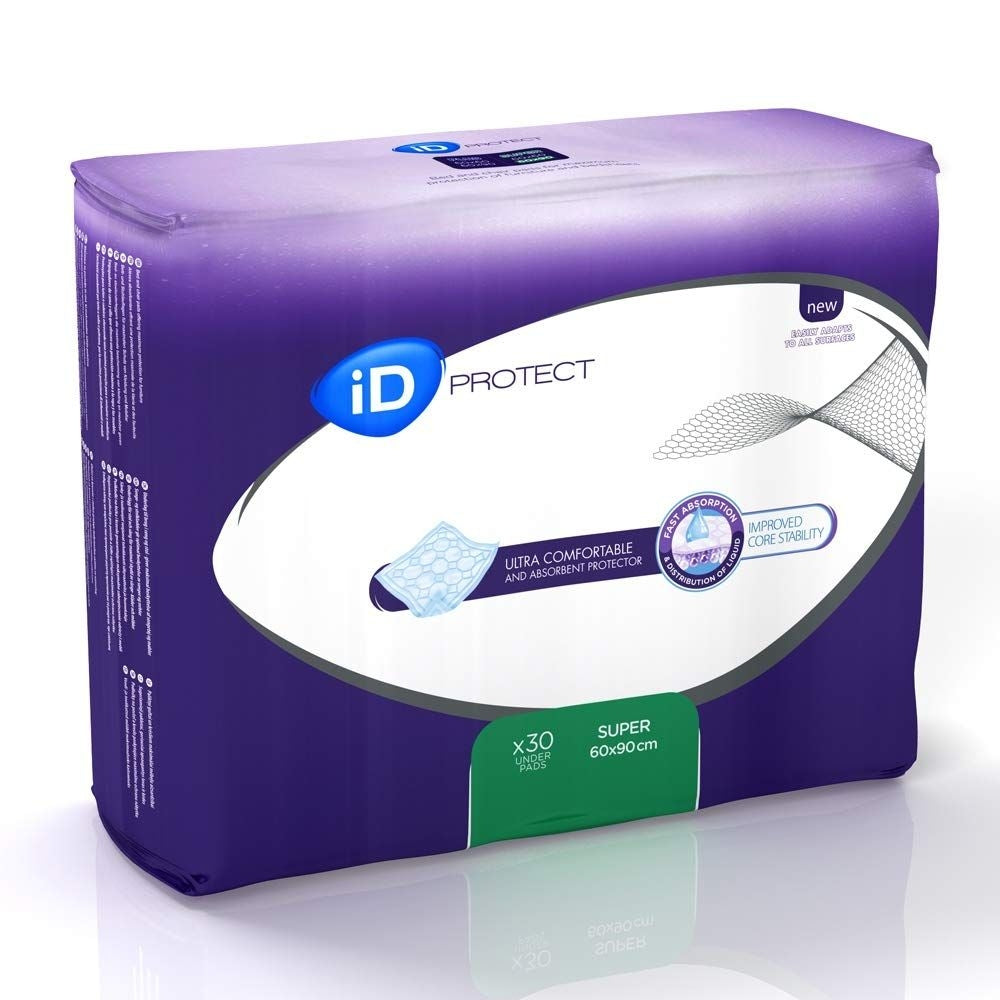 iD Protect Incontinence Bed Pads - 60cm x 90cm - Pack of 30