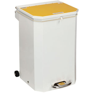 Sunflower Clinical Waste Hands Free Bin 50 Litre - Yellow Lid