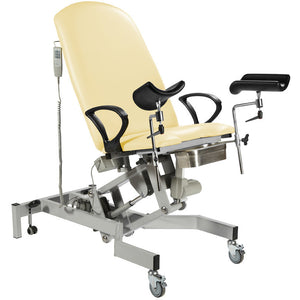 Sunflower Fusion Gynae 1 Couch with Leg Stirrups - 2 Section Electric