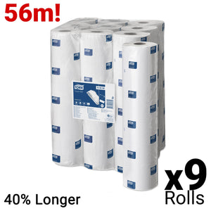 Tork Couch Roll Advanced White 2 Ply - 150250 - Case of 9 Rolls - 48cm/19" x 56m